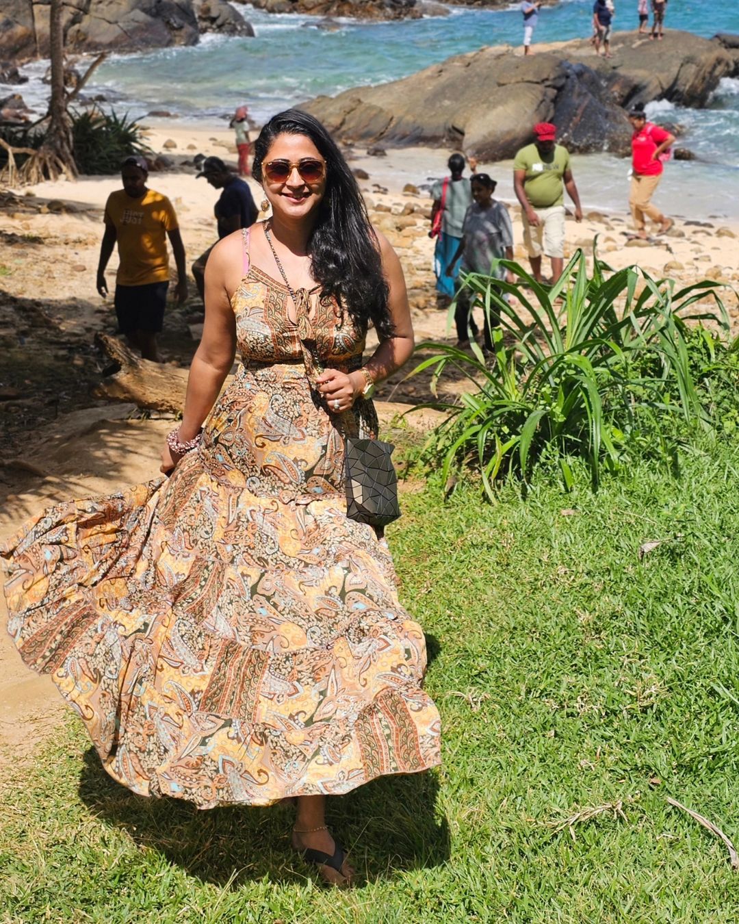 Kaniha Hot Photos In Sleeveless Gown In Her Srilanka Vacation ...